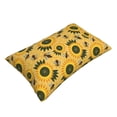 thumbnail image 3 of Naloa Bees and Sunflowers Pillowcase, Throw Pillowcase, Wrinkle-Free, Stain-Resistant with Hidden Zipper for Bedroom Sofa - 16"x24", 3 of 9