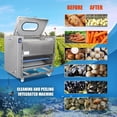 thumbnail image 5 of HPDMC Commercial Potato Peeler and Washer 300-500 KG/Hour Capacity 1100W Roller Brush Type Potato Peeling Machine (Potato Peeler & Washer), 5 of 8
