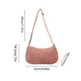 thumbnail image 2 of Ke1Clo Shoulder Bag for Women Soft Small Clutch Tote Handbags Zipper Closure Crossbody Bags Shoulder Purse Handbag, Pink Purses, 2 of 3