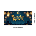 thumbnail image 3 of Ramadan Kareem Backdrop Banner Decorative Lanterns Mosque Design for Eid Mubarak Party Islamic Celebration Photography Props Home Decor Background, 3 of 4