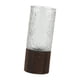 thumbnail image 4 of Jarrón de vidrio con base de madera, centro de mesa, florero moderno, florero minimalista. transparente, 4 of 9