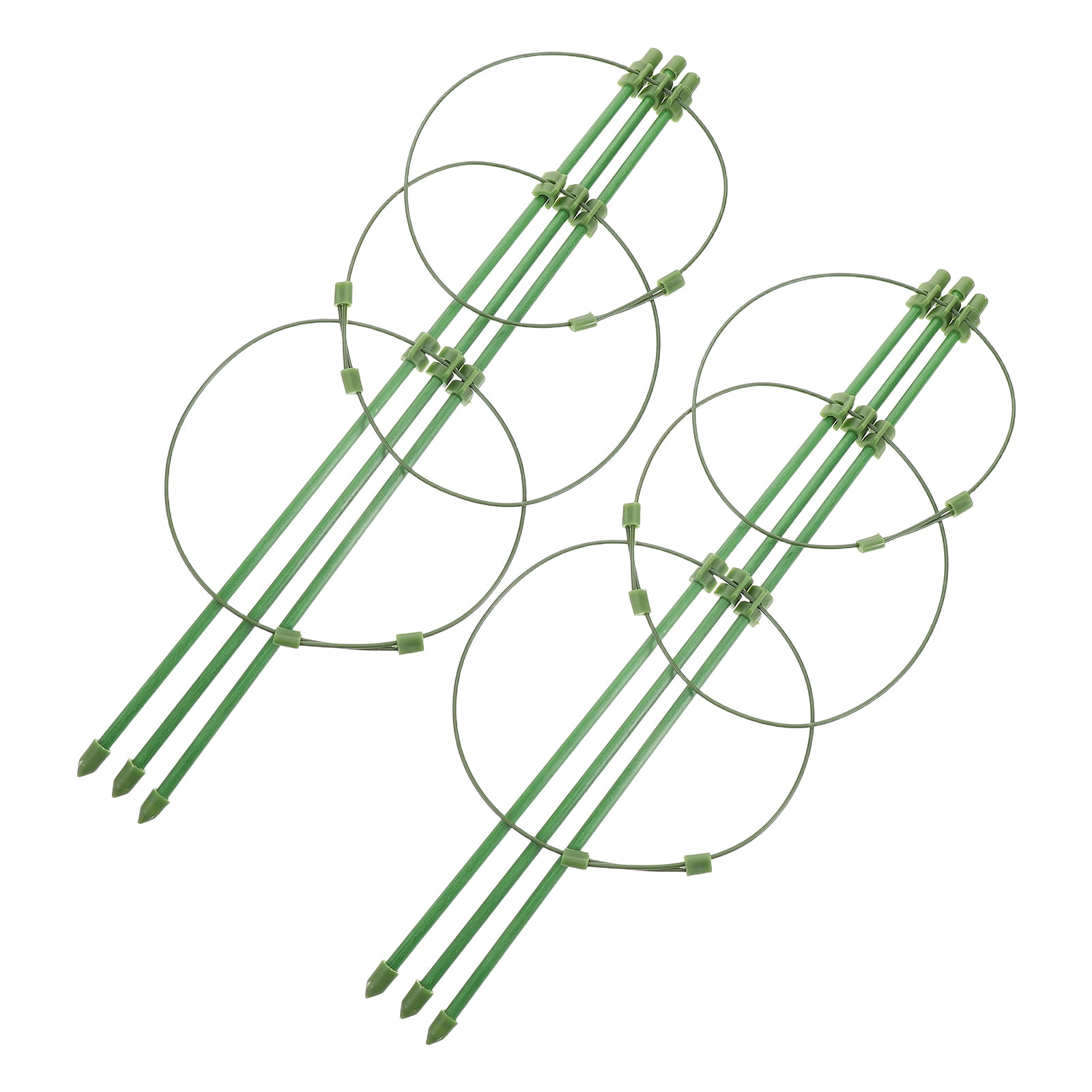 Dayesque 2-Pack Adjustable Plant Support Cages with Tomato Stakes for Garden, Balcony, Backyard, Flower Pots, Bonsai, Climbing Vines
