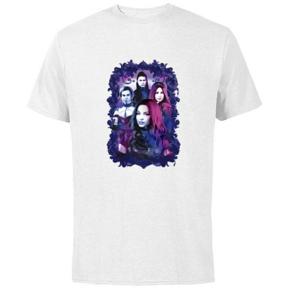 Disney Descendants 3 Carlos, Jay, Mal, and Evie - Short Sleeve Cotton T-Shirt for Adults -Customized-White