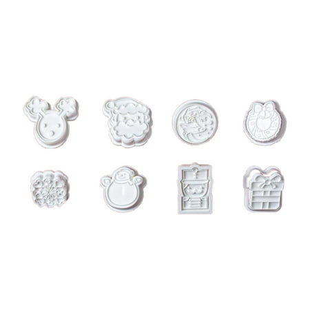 

8PCS Christmas Style Cookie Cutter Biscuit Mold Plastic Frosting Cookie Cutter