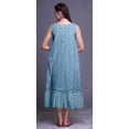 thumbnail image 2 of Bimba Light Blue3 Butterfly Dot & Cotton Nightgowns For Women Mid-Calf Printed Sleepwear Night Dress Medium, 2 of 6
