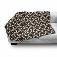 thumbnail image 3 of Geometric Soft Flannel Fleece Throw Blanket, Contemporary Abstract Pattern with Contrast Colored Triangle Tiles, Cozy Plush for Indoor and Outdoor Use, 50" x 60", Seal Brown and Cream, by Ambesonne, 3 of 6