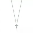 thumbnail image 4 of 0.60 T.C.W Round Cut Genuine Diamond Cross Pendant Necklace for Women Solid 14K White Gold With 18 inches chain, 4 of 5