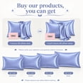 thumbnail image 6 of Silk Pillow Cases with Zipper,20x30 Pillow Case,Cornflower Blue,Queen,1pc, 6 of 7