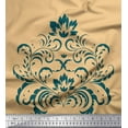 thumbnail image 1 of Soimoi Velvet Fabric Ogee Damask Print Sewing Fabric Yard 58 Inch Wide, 1 of 5