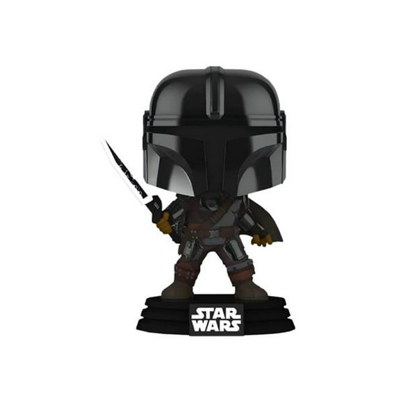 Funko Pop Glow Metalico Exclusivo Star Wars The Mandalorian: Mando con Sable Oscuro Funko Funko Pop