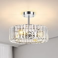thumbnail image 1 of FRIDEKO HOME Semi Flush Mount Ceiling Light - Crystal Ceiling Light Fixture 4-Light Ceiling Mount Light for Hallway Bedroom Kitchen Bathroom Living R, 1 of 7