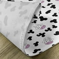 thumbnail image 5 of Ambesonne Cow Print Place Mats Set of 4, Animal Hide Design, Standard Size, Black White Lilac, 5 of 6