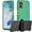 Light green + yellow, variant on Phone Case for Motorola G Play 4G (2024), Heavy Duty 3-Layer Hybrid Silicone Shockproof Cover with Belt Clip, for Moto G Play 2024 4G Protective Shell, Black