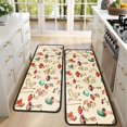 thumbnail image 4 of Kitchen Rugs Sets Of 2,Colorful Mushroom Doodle Beige Pattern Anti Fatigue Kitchen Mat Rugs Non Slip Washable,Decorative Kitchen Floor Mats for Kitchen,Sink,Laundry,17"x47"+17"x47", 4 of 5
