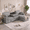 Ligth Gray, variant on Convertible Sleeper Sofa Bed, 89" L Shaped Sectional Couch with Pull Out Bed, Storage Chaise, Charging Ports & Flip Down Console, Compact Linen Sectional Sofa for Apartment Living Room, Navy Blue