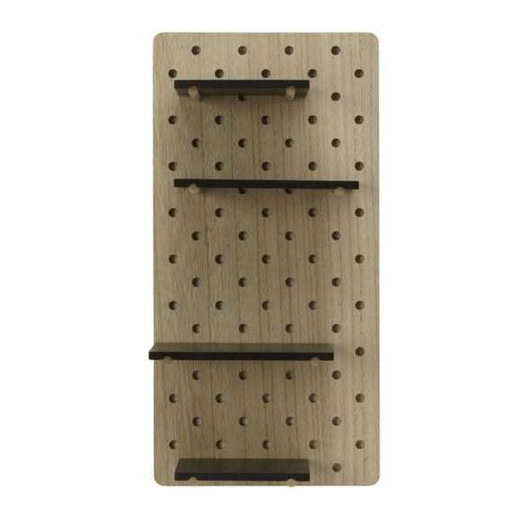Melannco 20X10-inch Black MDF Shelf Pegboard