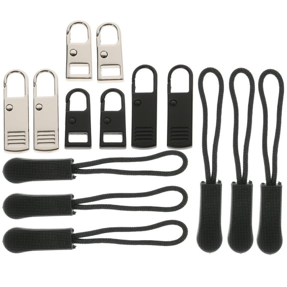Zipper Puller Detachable Repair Tool 16 Pcs Slider Replacement Parts Backpack Alloy Kit Hanger Tags