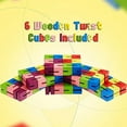 thumbnail image 5 of 6 Pieces Wooden Twist Cubes Colorful Mind Game Stretch Twist and Lock Brain Teaser Fidget Sensory Toys for Teens Stocking Stuffer and Party Favors for Boys and Girls, 5 of 7