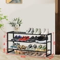 thumbnail image 4 of Zapatero Jripae de bambú de 3 niveles, negro, 83 x 27 x 43 cm, 4 of 9