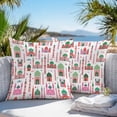thumbnail image 4 of Outdoor Pillow Cover Red Castle Stars Moon Set of 2 Waterproof Throw Pillowcases Colorful Graffiti Decorative Patio Furniture Pillows for Couch Garden Indoor & Outdoor Use, 4 of 9
