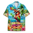 thumbnail image 2 of Funny Parrot Hawaiian Shirt For Men Summer Beach Vacation Aloha Party Mens Hawaiian Shirts Short Sleeve Button Down Shirt Men, 2 of 7
