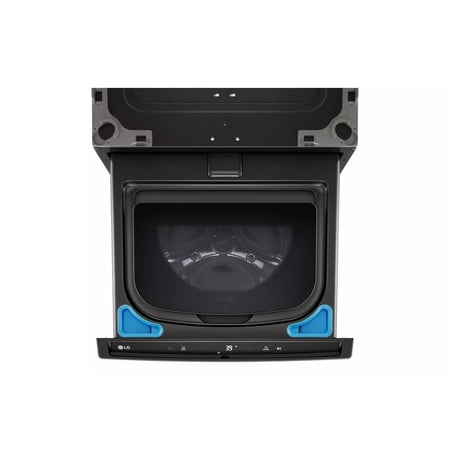 LG - SideKick 1.0 Cu. Ft. High-Efficiency Smart Top Load Pedestal Washer - Black Steel
