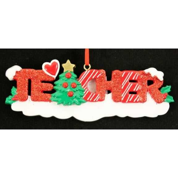 Personalized Ornaments Teacher Resin   Christmas 345