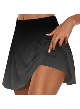 ALLBRAND365 Designer Womens Activewear Performance Layered-Look  Shorts,Noir,X-Small at  Women's Clothing store