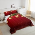 thumbnail image 3 of jejeloiu Gold Christmas Ball Bedding Comforter Set,Merry Xmas Theme Twin Comforter Sets,Sequin Print Bedding Set For Girls Boys,Breathable Home Decor Reversible,2-Piece, 3 of 8