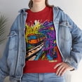 thumbnail image 6 of Unisex Heavy Cotton T-Shirt Insane Vibrant Color Train Off Track 018, 6 of 7