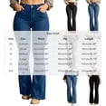 thumbnail image 3 of IUYRTFE Women's Button Fly Flare Denim Jeans High Waisted Stretch Bootcut Pants with Pockets, 3 of 6