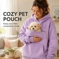 thumbnail image 5 of Unisex Pet Pouch Hoodie, Oversized Kangaroo Pocket Pullover Sweatshirt for Small Cats and Dogs, Cozy Loungewear Carrier Sweater, 5 of 6