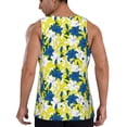 thumbnail image 3 of Easygdp Lilies Flowers Men's Tank Top, Sleeveless Muscle T Shirts, Breathable, Quick-Dry, Loose for Gym, Running, Fitness - Small, 3 of 9