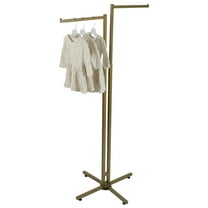 SSWBasics Gold 2-Way Clothing Rack with Straight Arms