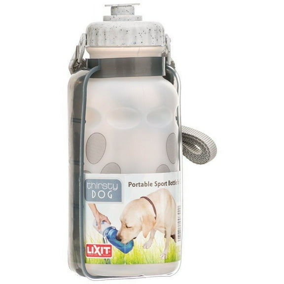 Lixit Thirsty Dog Portable Dog Water Bowl & Bottle [Dog, Waterers] 16 oz