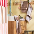 thumbnail image 3 of TOWN & COUNTRY PLAY 4-Piece Striped Reversible Terry Brights Hand Towel Set, 20"x30", 100% BCI Cotton, Plush & Absorbent 550GSM, Mocha Brown, 3 of 8