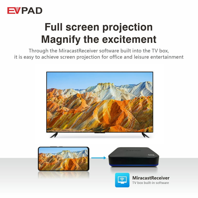 EVPAD 10P 10th Gen 4G RAM/64G ROM 8K Android 10.0, WiFi 6 EVPAD 10P 10th Gen 4G RAM/64G ROM 8K Android 10.0, WiFi 6
