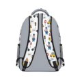 thumbnail image 3 of Police and Hippo White Pattern Backpack for School, Cute School Bag with Adjustable Shoulder Straps and Padded Back, 15.3"x11"x6.7", 3 of 5