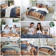 thumbnail image 5 of Christmas Gingerbread Bedding Duvet Cover Set Twin Size 4 Pieces Xmas Tree House Forest Winter Snow Bedding Set with Zipper Closure, 1 Comforter Cover 68x86 Inches 1 Flat Sheet & 2 Pillow Cases, 5 of 7