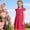 F-38Hot Pink, variant on ZHOGXU Toddlers Kids Girls Lace Dress Summer Flying Sleeves Round Neck Solid Color Elegant Comfortable Dresses For Daily Wear And Party,Black,9-10 Years