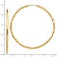 thumbnail image 2 of Auriga Fine Jewelry 14K Yellow Gold Endless 2mm Hoop Earrings for Women (L- 54mm, W- 54mm), 2 of 5