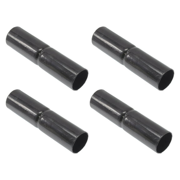 Plum Fittings Black Chain Link Fence 1 3/8" x 6" Heavy-Duty Top Rail Fence Sleeve (Pack of 4)