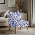 thumbnail image 3 of HELLHERO Stain Protection Armless Accent Chair Cover for Bedroom, Dustproof Armless Accent Chair Protector, Floral, 3 of 8
