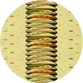 thumbnail image 1 of Ahgly Company Tapis de Zone Rond Lavable en Machine Intérieur Transitionnel Brun Doré Foncé, 5 Pieds Rond, 1 of 7