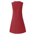 thumbnail image 3 of Robe Grande Taille pour Femmes Été Femmes Style Été Col en V Imprimée Coton et Lin Décontractée Robe Grande Taille pour Dames, 3 of 6