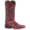 thumbnail image 1 of CORRAL Women's Red with Black Overlay Square Toe Cowgirl Boots G1468 (8 B(M) US), 1 of 1
