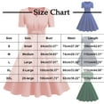 thumbnail image 2 of Efsteb Cocktail Dresses For Women Vintage 1950s Dress Short Sleeve V Neck Swing Dress Wedding Guest Party Dresses (Green,XXL), 2 of 7