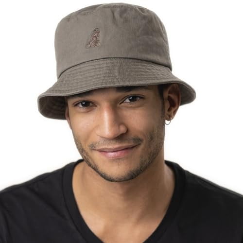 K4224HT KANGOL WASHED BUCKET HAT MARINE TEAL/BLACK M/L