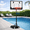 3.9-6.9FT Black, variant on Bezliving 32“x23” Pool Basketball Hoop, 3.1FT-4.1FT Height Adjustable Poolside Basketball Hoop,Include Air Pump,Basketball, Made for Teens, Adults, Black