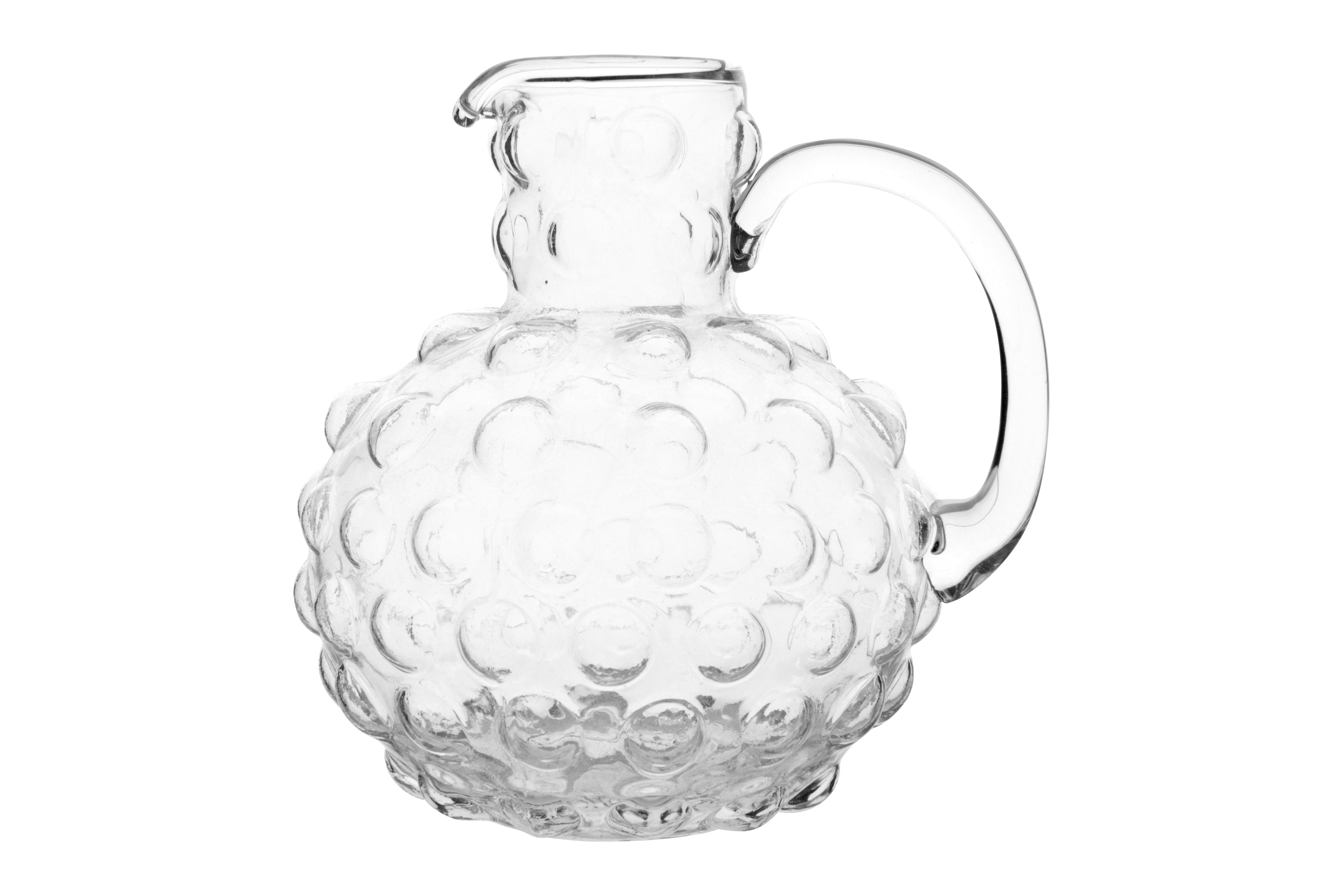 Woven Paths Clear Glass Hobnail Pitcher